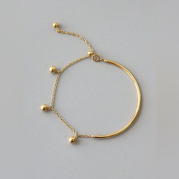 Minimalist gold bracelet N922 - Picture 1 of 5